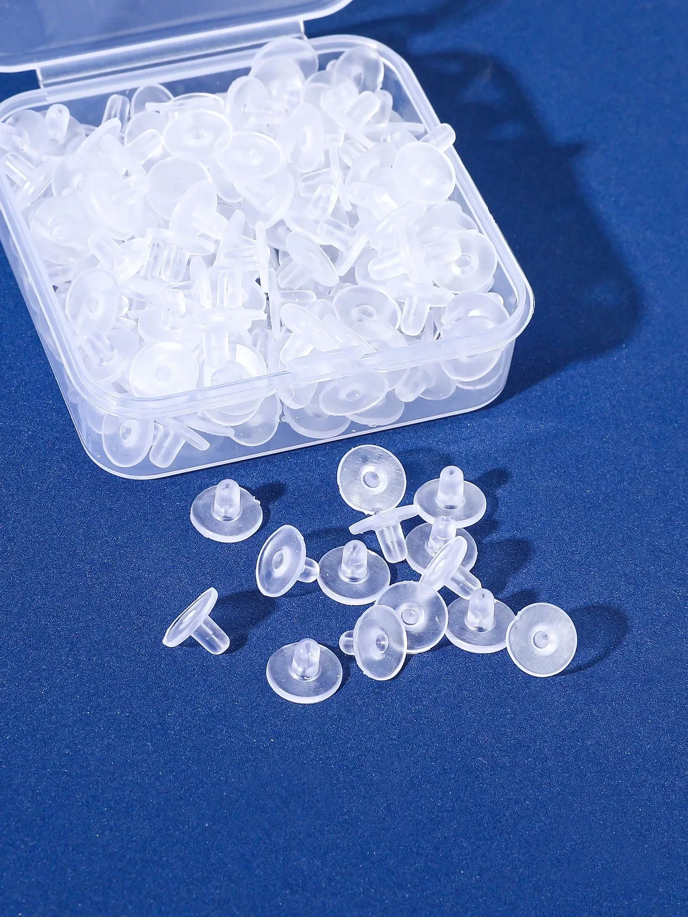 Ear Plugs Earring Accessories Suitable For Women's Daily Wear (Includes Transparent Jewelry Storage Box), DIY Jewelry Accessories Non-Slip Silicone Soft Ear Plugs, Suitable For Stud And Hook Earrings (300pcs)