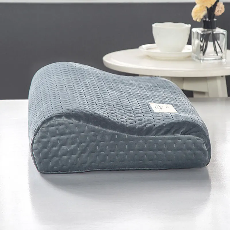 Cotton Pillowcase Memory Foam Orthopedic Latex Pillow Cover Sleeping Pillow Protector Pillowslip High-Grade Bedding Pure Color