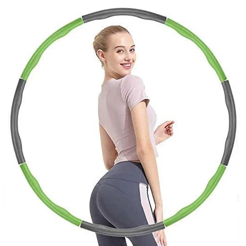 Removable Sports Hoops for Women, Fitness Circle, Rainbow Ball, Massage Exercise, Gym Workout, Fitness Equipment, 6 Sections