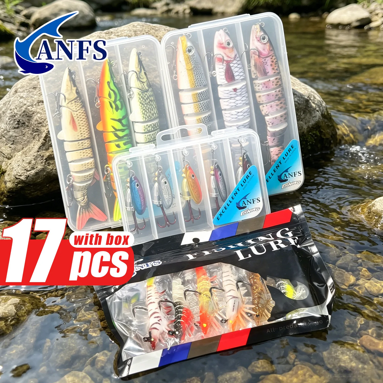 ANFS 17종 낚시 루어 키트 (담수/해수 겸용),  - Fishing Lure Spinnerbait 리뷰 및 가격