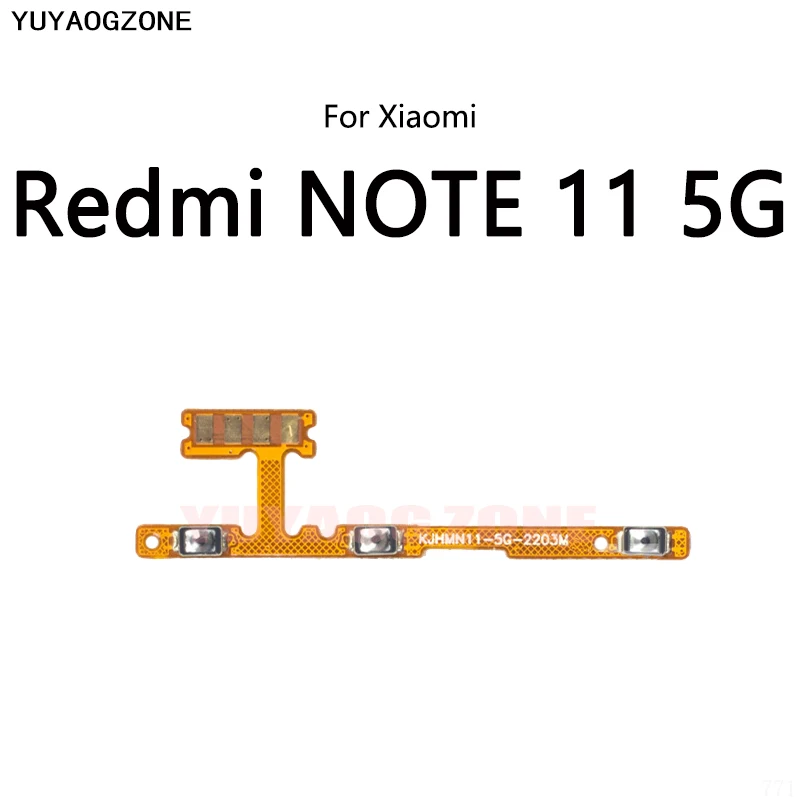 Power Button Switch Volume Mute Button On / Off Flex Cable For Xiaomi Redmi NOTE 11 Pro 4G 5G 11E 11S 11T