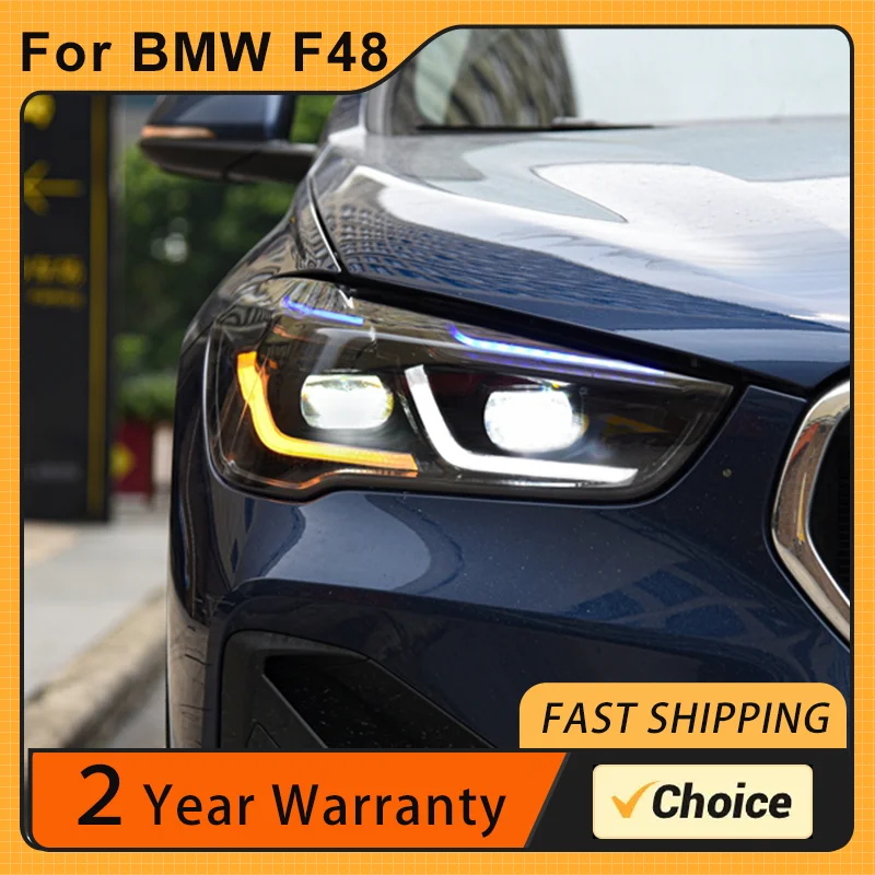 

for BMW X1 headlight assembly 2016-2019 F49 modified LED headlights, daytime running lights, turn signals, LED lenses