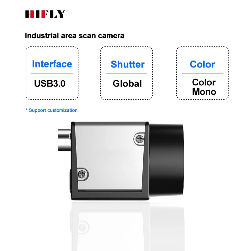 كاميرا صناعية HIFLY 1/4 بوصة CMOS PYTHON 300 640x480 USB3.0 لتحديد المواقع في الجولف عالية السرعة 1000 إطارًا في الثانية