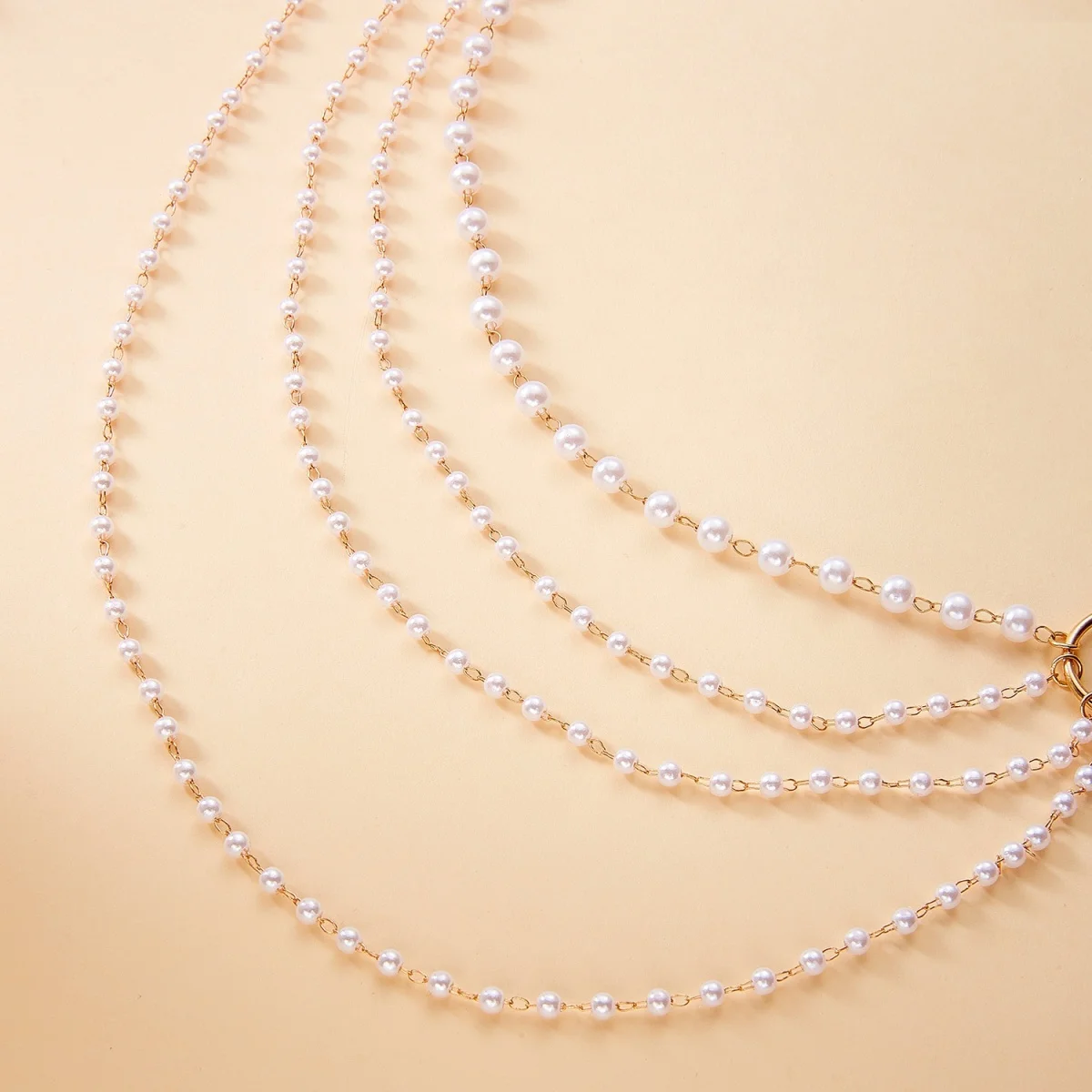 Barocke unregelmäßige Imitation Perle Perlen Halskette für Frauen Männer minimalistische mehrschichtige Perle Kette Halsband vielseitiger Körperschmuck – Detail 28