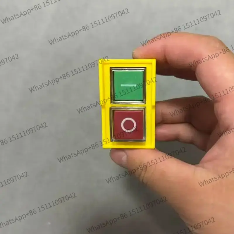 Electromagnetic Pushbutton Switch Industrial Bench Saw Switch KJD6 5E4 220V Gaoyou, Yellow Black