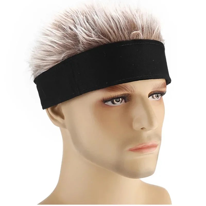 Männer Frauen Spikes Gefälschte Haar Perücke Kappe Hip Hop Beanie Hut Kurze Melone Einstellbare Sport Party Stirnband Cosplay Piraten Hut Kopfbedeckung