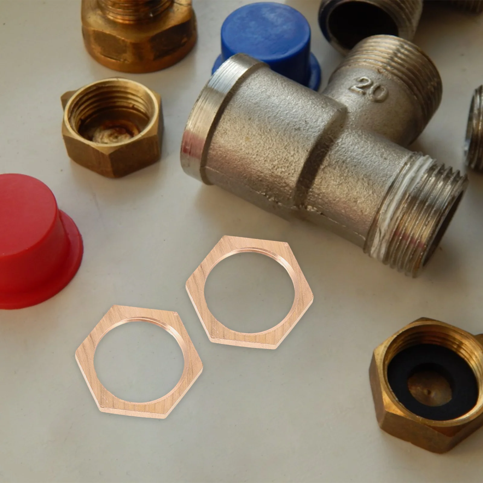 

6Pcs Brass Hex Lock Nuts Internal Thread Nut Pipe Fitting Bathroom Repair Plumbing Fixing Fastener Kit