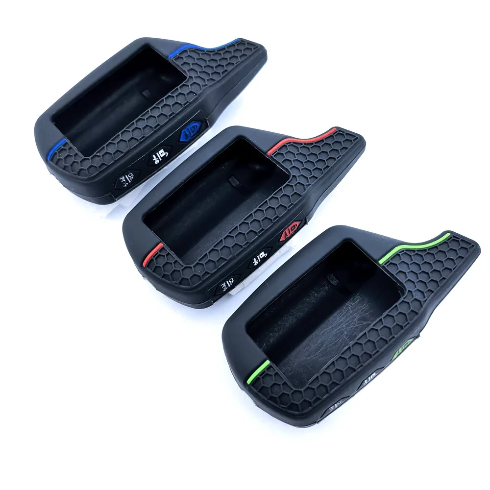 ل Starline B9/B91/B6/B61/A91/A61/V7 2 طريقة نظام إنذار السيارة LCD B9 LCD جودة عالية 3 نمط سيليكون حافظة مفاتيح غطاء السيارة عن بعد