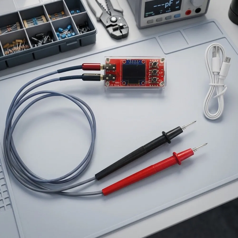 1Pc DIY LCR Kit Resistance Capacitance Inductance Measurement Tester Module With USB Interface For Electronic Training Tool
