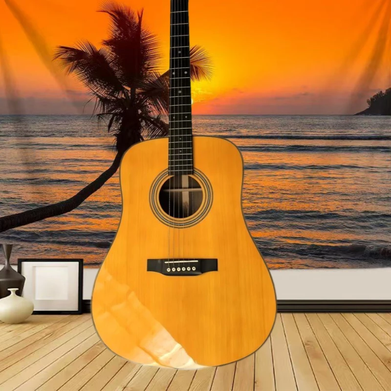 Free Delivery Yellow D28 Series Solid Top Acoustic Guitar 6 Strings Rosewood Fingerboard Picea Asperata Body Nice Product Blues