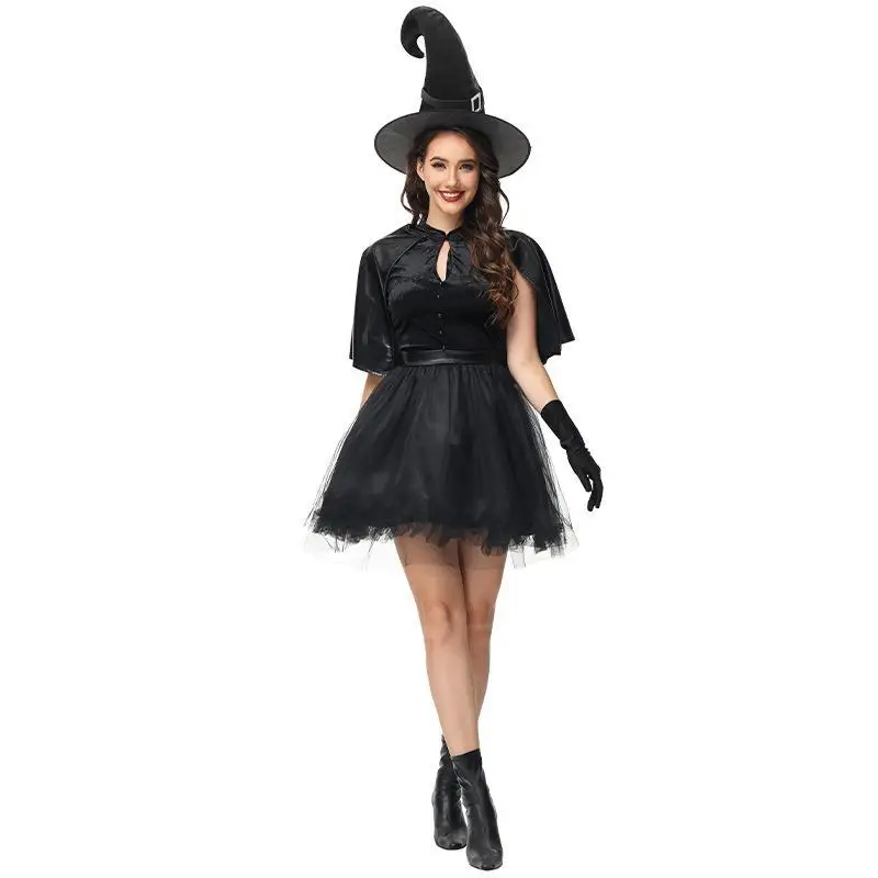 Halloween Witch Makeup Ball Vestido, Interpretação, Vestido de Performance de Palco, Novo