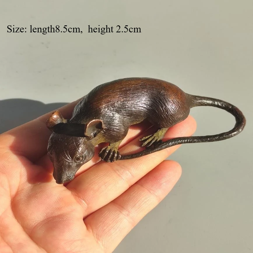 

Antique bronze ware, twelve zodiac mouse ornaments, tea table tabletop decoration ornaments, copper mice