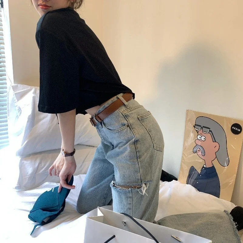 2023 New Summer Women's Short Sleeves Solid Color T-Shirts Women Y2k Round Neck T Shirt for Female T-shirt Tops Short Streetwear