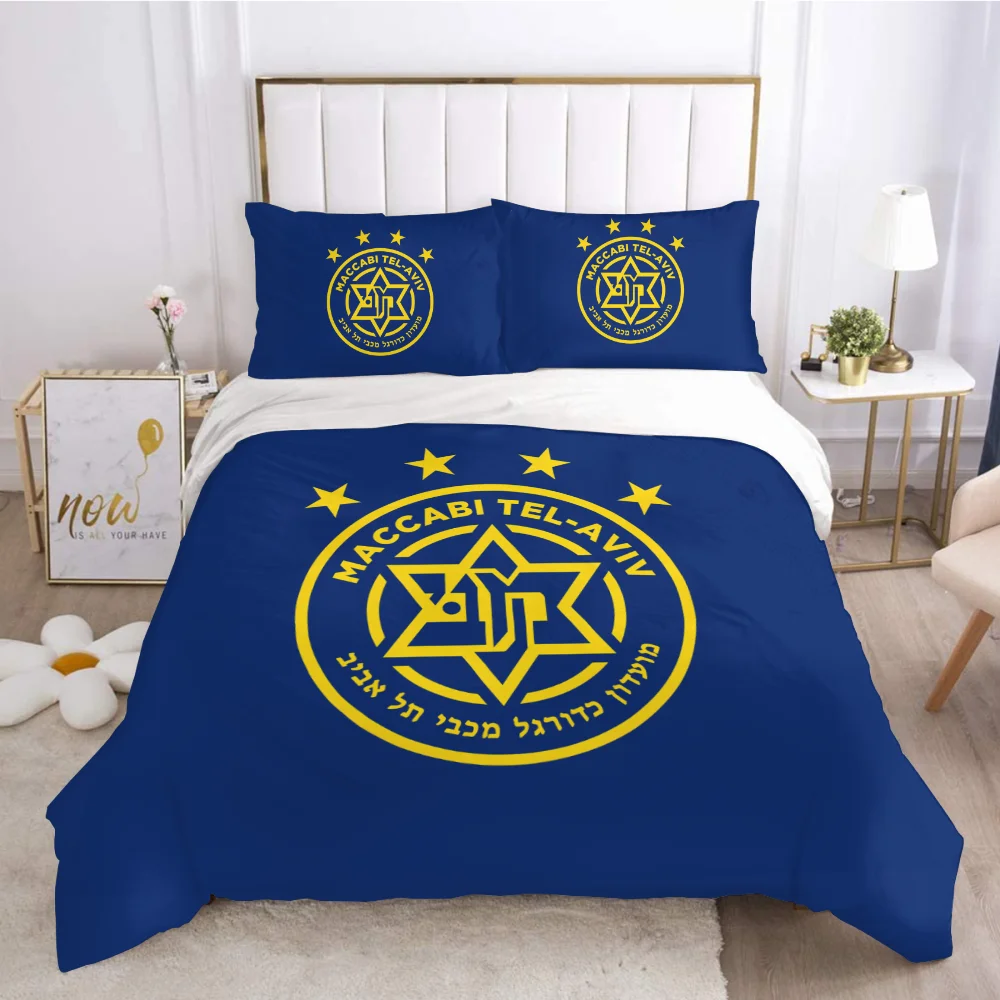 3D Printed Maccabi Tel Aviv Bedding Set Duvet Cover Bedroom Comforter Single Twin King ​Size Quilt Cover Home Textile 2/3PCS