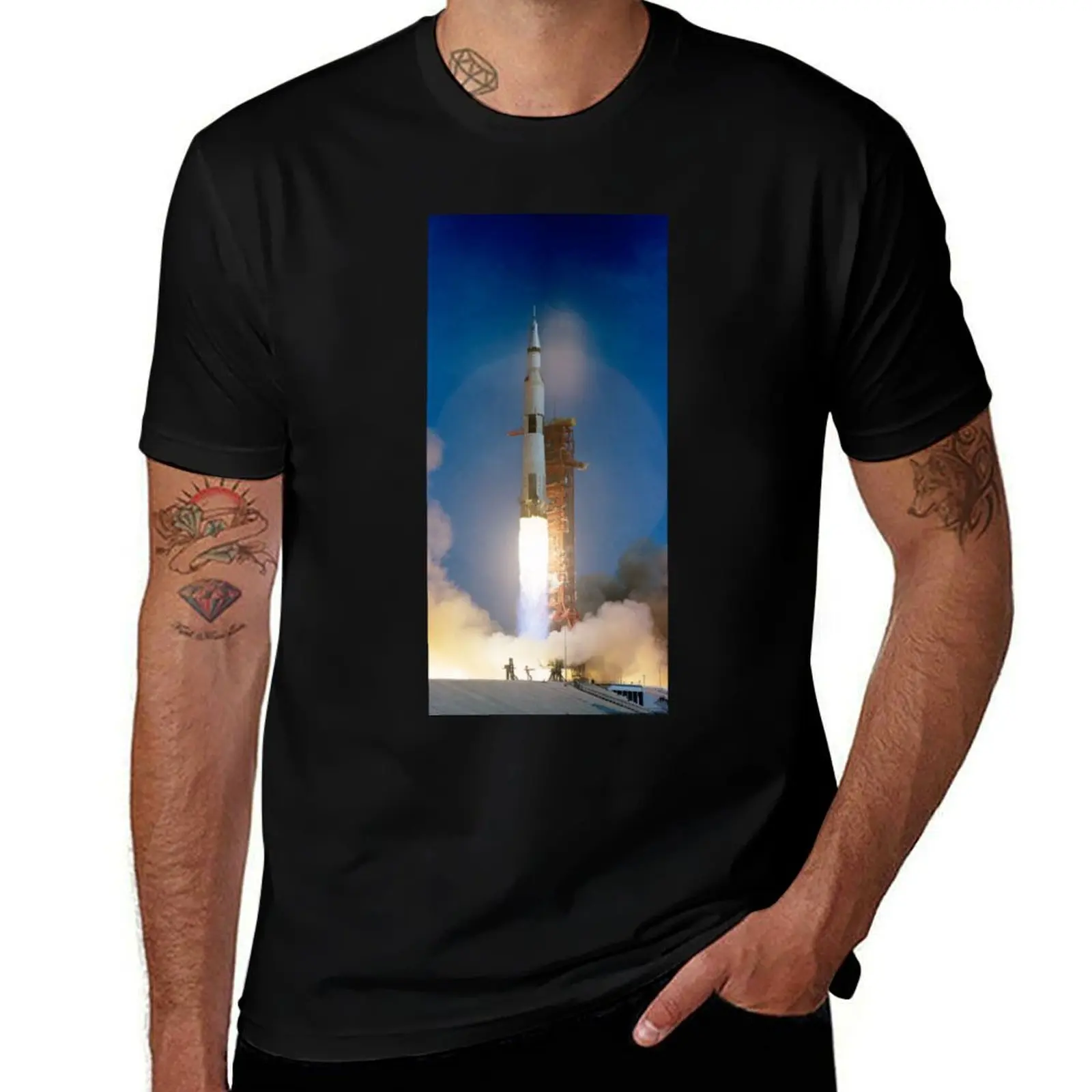 

Launch slim 100% shirts T-Shirt 11 for man tshirt fit cotton t Apollo T-Shirt