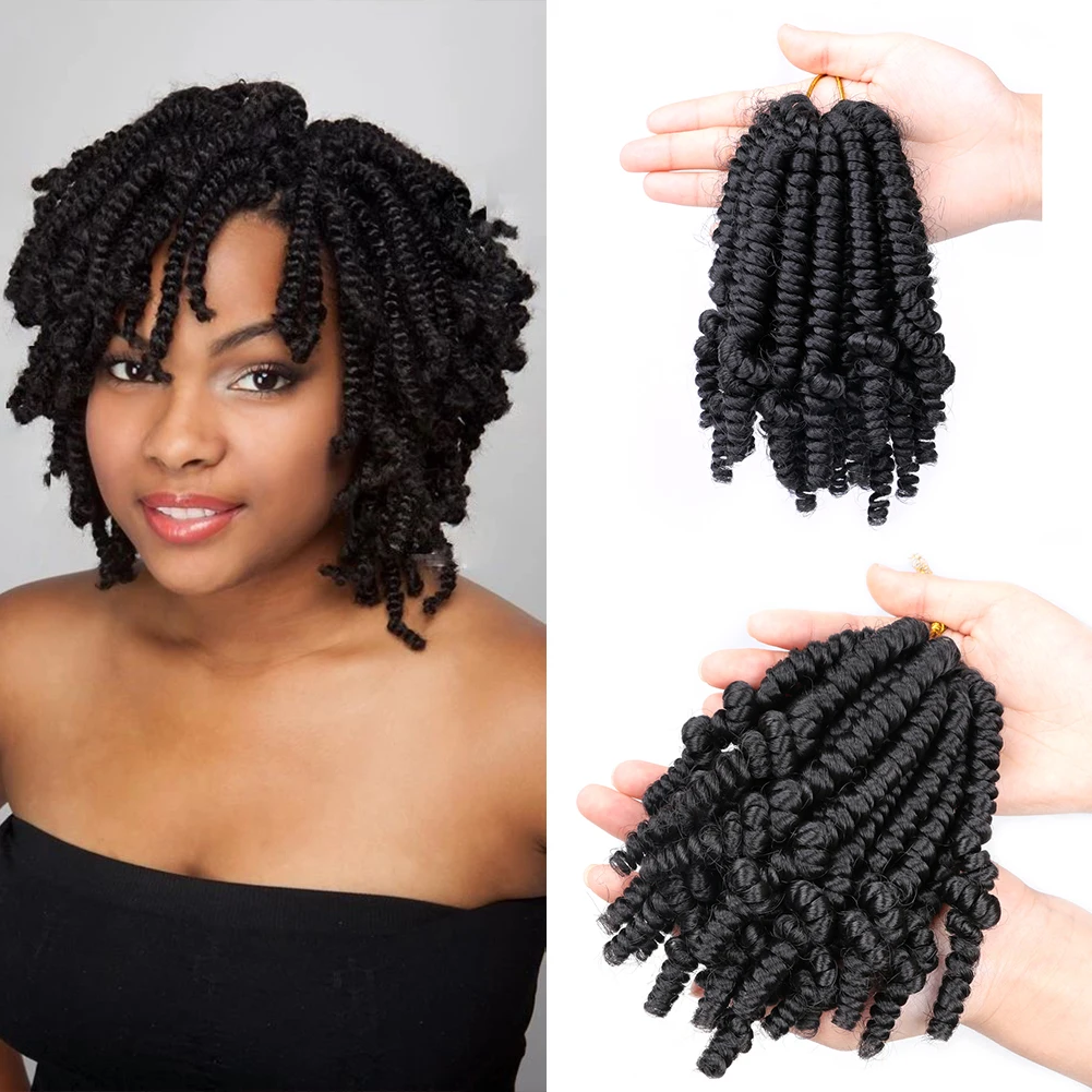 

Dairess Bob Spring Twist Crochet Braids 20Roots Bomb Spring Twist Crochet Hair 6 inches Spring Twists Crochet Braids