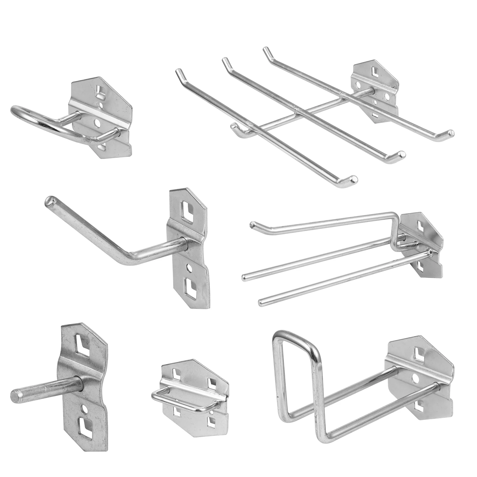 

7pcs Storage Duty Silver Wrench Hanger Wrench Hanger Tool Hanging Hooks Pliers Screwdriver Home Shop