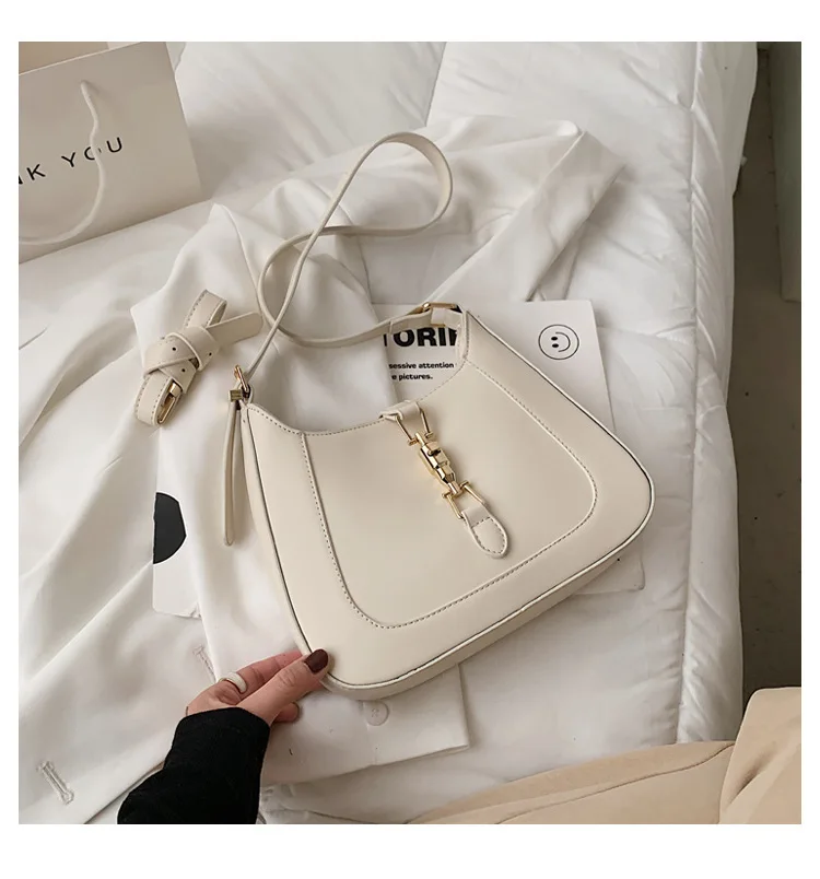Top Quality Luxury Brand Purses and Handbags Designer Leather Shoulder Crossbody Bags for Women Dual Straps Underarm Sac A Main