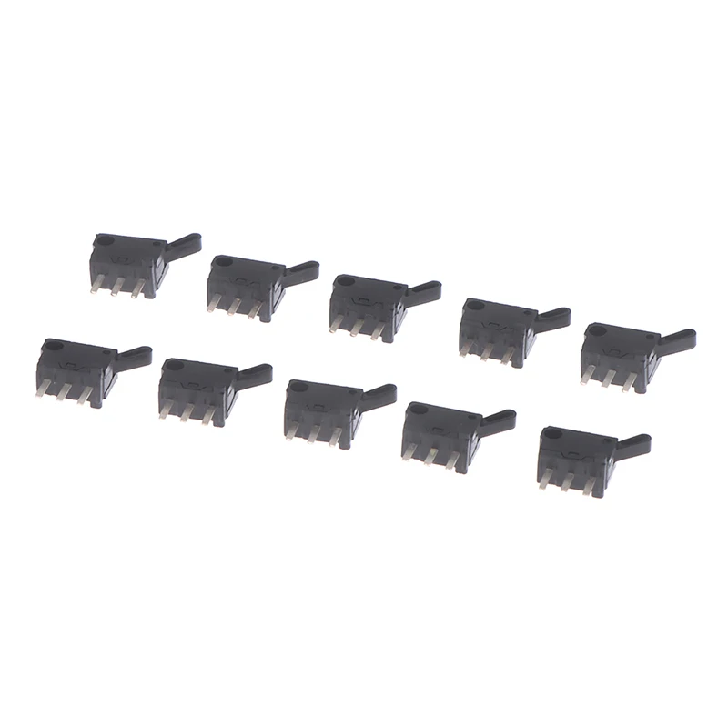 10pcs Micro Switches Miniature Small Limit Travel Switch With Hole Three Pins