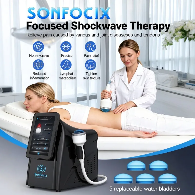 Focused Shockwave Therapy Machine Deep Penetration Pain Management ED Angiogenesis Extracorporeal ESWT Device