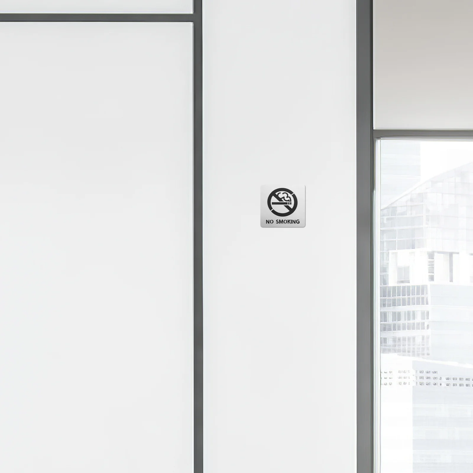 لا توجد تدخين، ملصق أكريليك ذاتي اللصق مقاوم للماء ومقاوم للخدش للاستخدام في مكتب الأعمال والفندق والمطعم #2