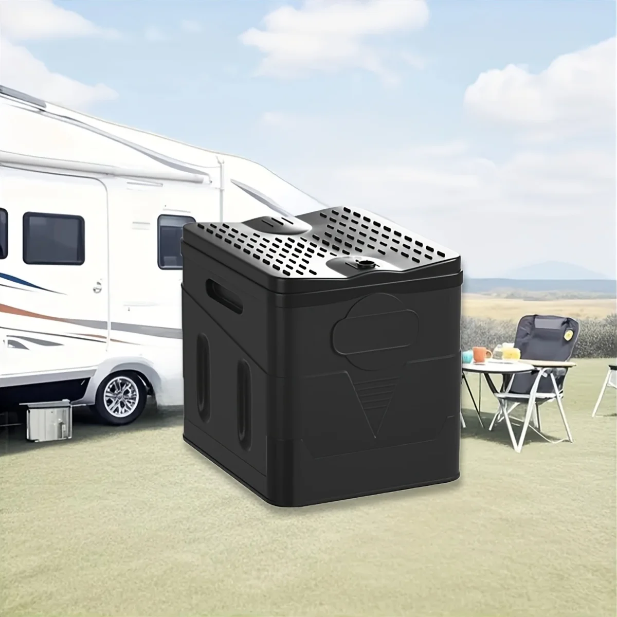 

Автомобильное ведро для унитаза, прочная несущая способность, мусорный бак для экстренной помощи, самостоятельного вождения, путешествия, портативный складной унитаз для уличного лагеря