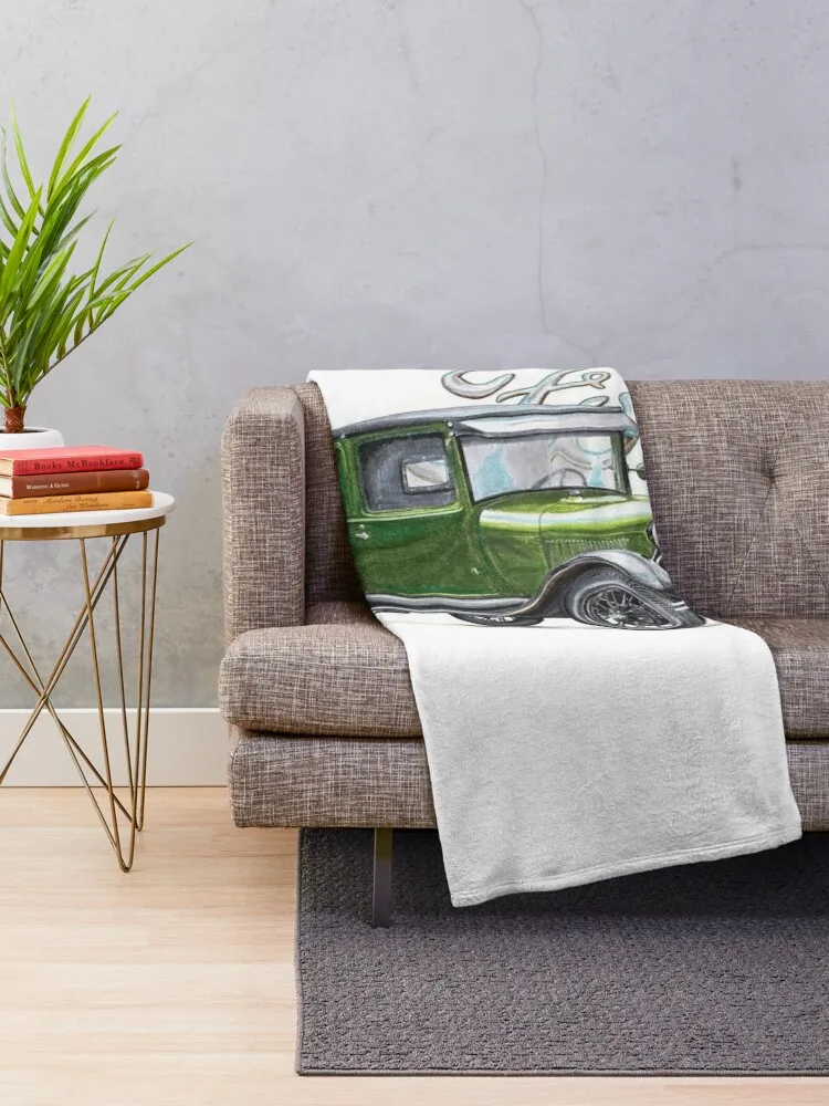 Model 'A' Pickup Truck. Throw Blanket Bed linens warm for winter Blankets