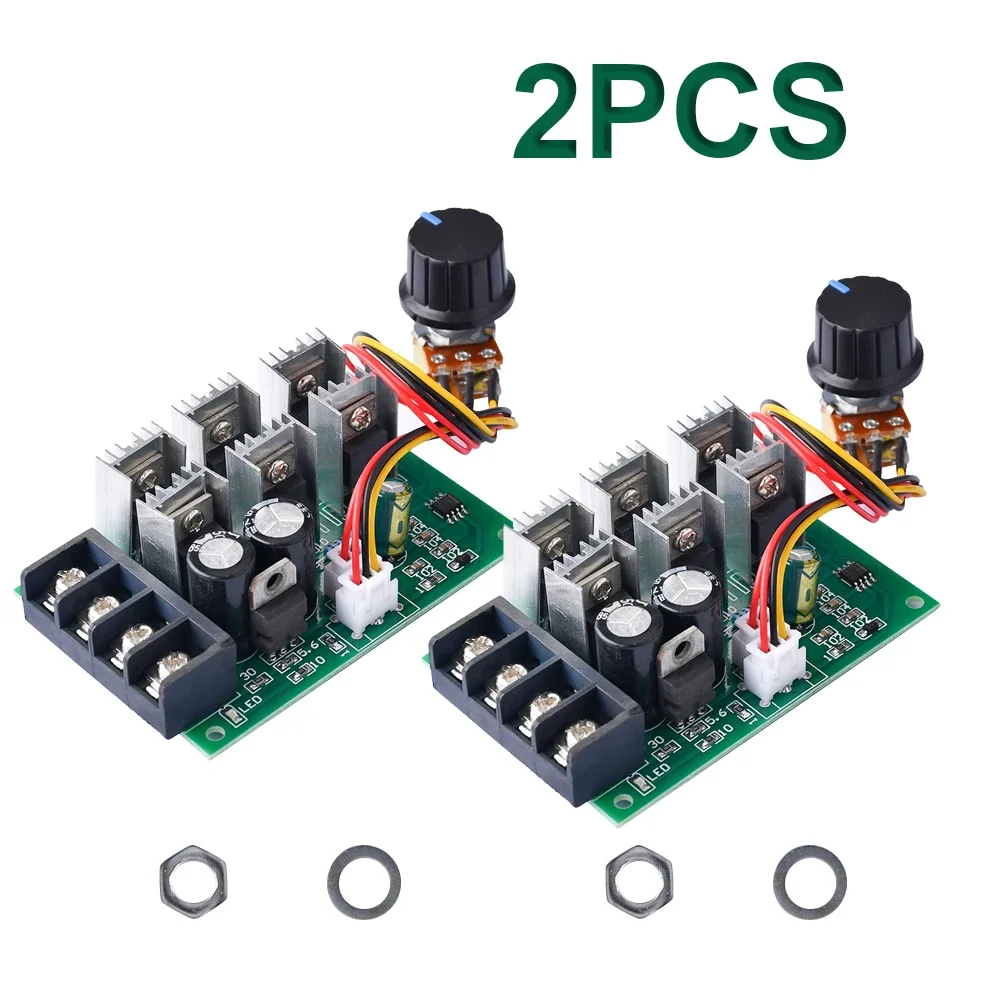 

1/2PCS PWM DC Motor Speed Controller 9-55V 40A 2000W DC Motor Pump Speed Regulator High Power Speed Controller 9V12V 24V 36V 48V