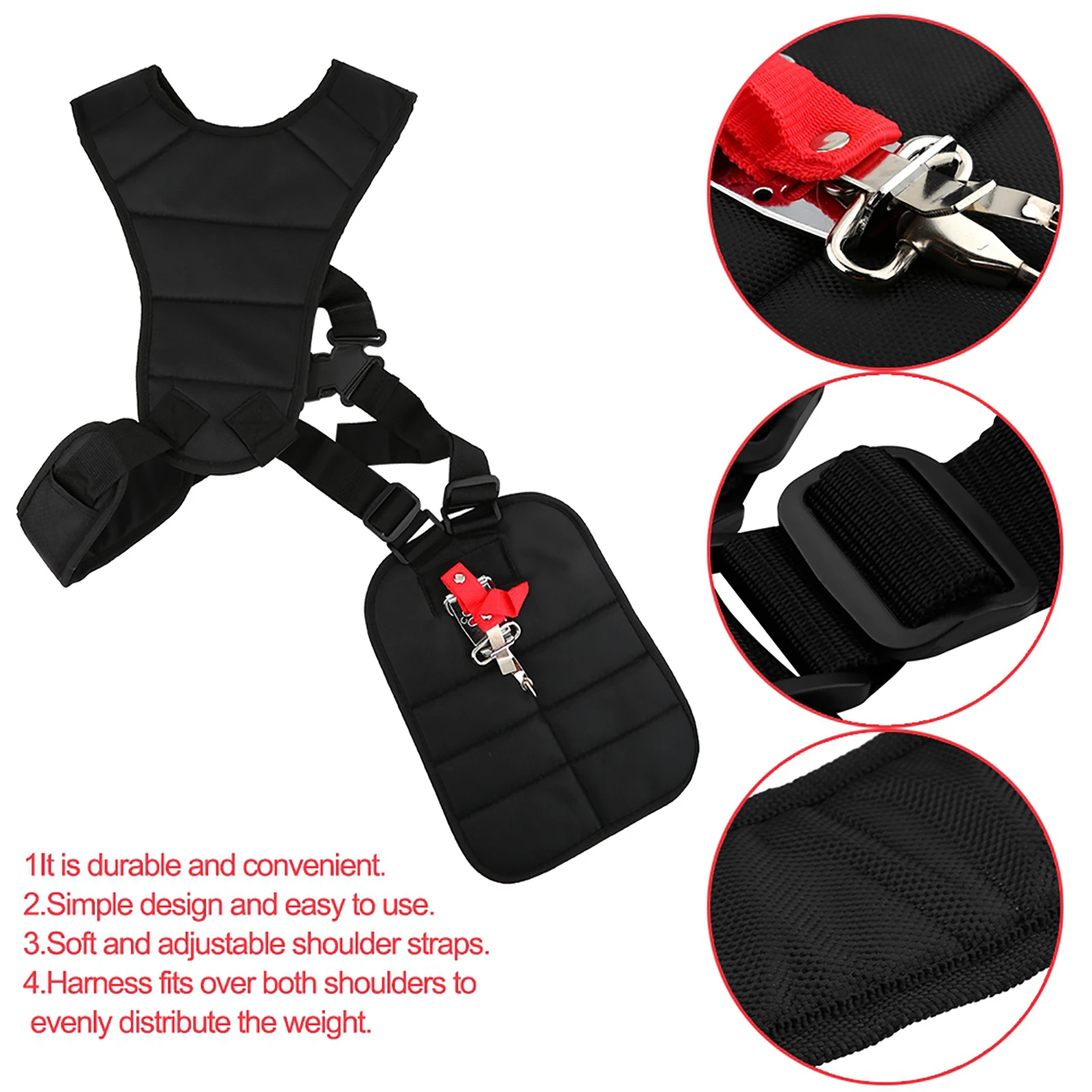 

Lawn Mower Strap Lawn Mower Straps Professional Lawn Mower Double Shoulder Harness Brush Cutter Strimmer Adjustable Padded Strap
