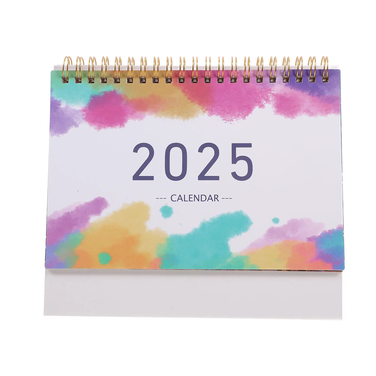 

2025 Desk Calendar Paper Flip Aesthetic Home Office Decor Stable Metal Coil Binding Year Planner Year Calendar