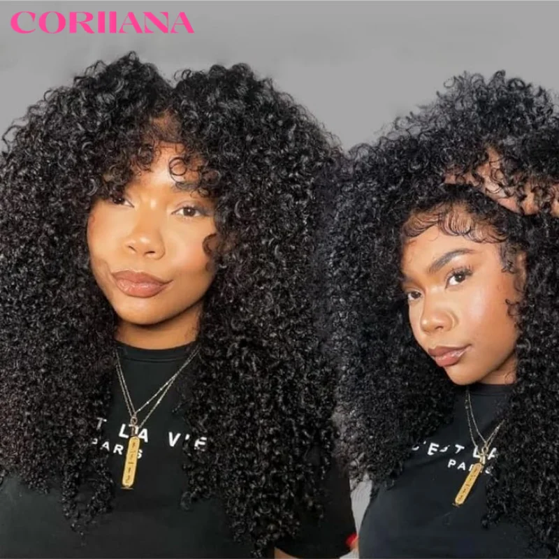 250 الكثافة غريب مجعد الخامس جزء 100% خصلات الشعر المستعار الإنسان للنساء 30 بوصة لا ترك سهلة مزيج رقيقة جزء الدانتيل الخامس جزء شعر مستعار للبيع