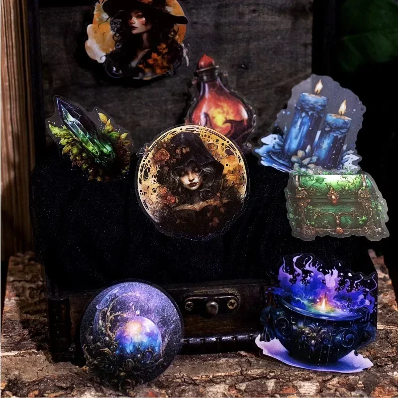 

40Pcs PET Stickers Fantasy Handbook Decoration Material Package Account Sticker DIY Supplies Package Scrapbook 154*104mm