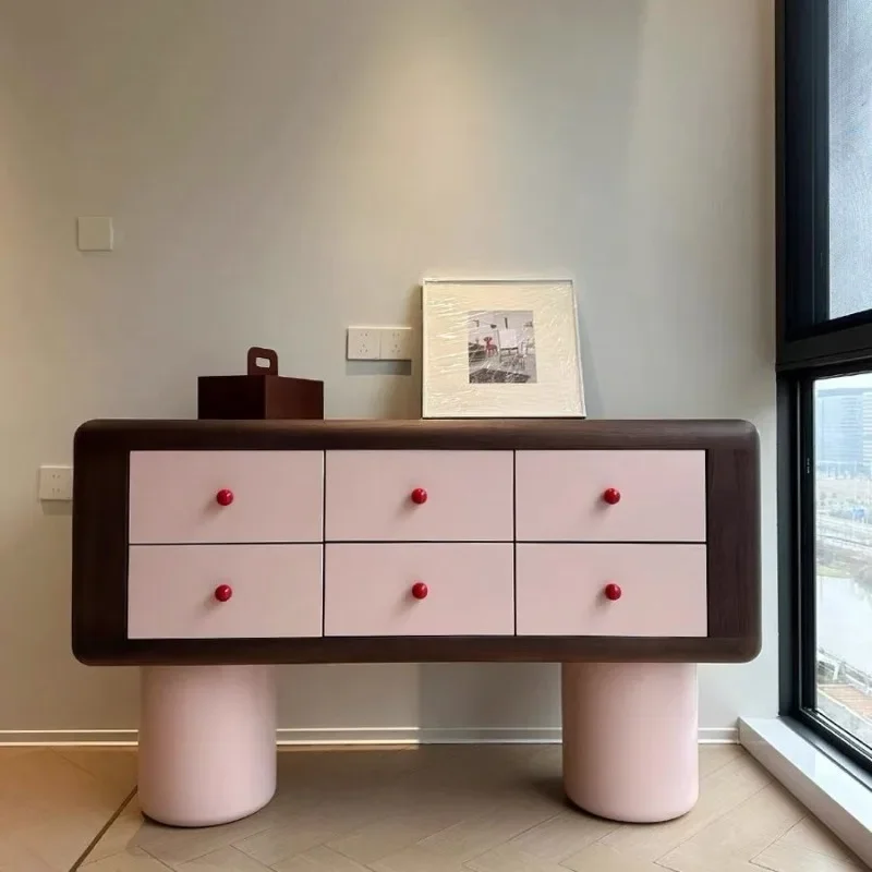 Platform Personality Art Home Dining Side Cabinet Medieval Six Bucket Cabinet Storage Decorative Cabinet Creativity