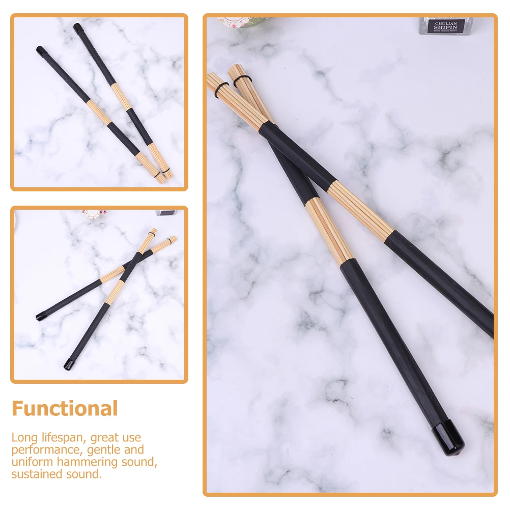 

3 Pairs Bamboo Drumsticks Accessory Percussion Instrument Drumstick Replacement Part Student Use Long Lifespan