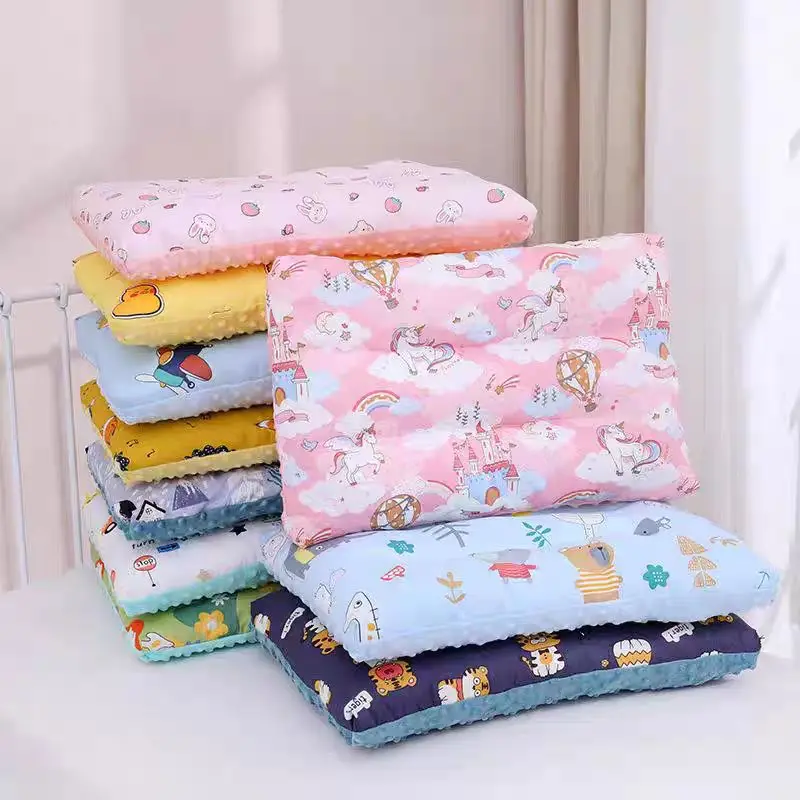 1 Piece of Infant and Toddler Bean Fiber Comfort Pillow, Featuring Cute Cartoon Animal Patterns, Double-Sided Design, Reversible, Filled with Polyester Fiber, Washable, Soft, Skin-Friendly, Comfortable, Breathable, Easy to Carry, Suitable for Use in Strollers, Baby Carriages, Outdoor Picnics, Cars, Etc., Suitable for Infants and Children Aged 0-3 Years The First Choice for Children's Gifts on Halloween, Christmas, Thanksgiving, and Other Holidays.