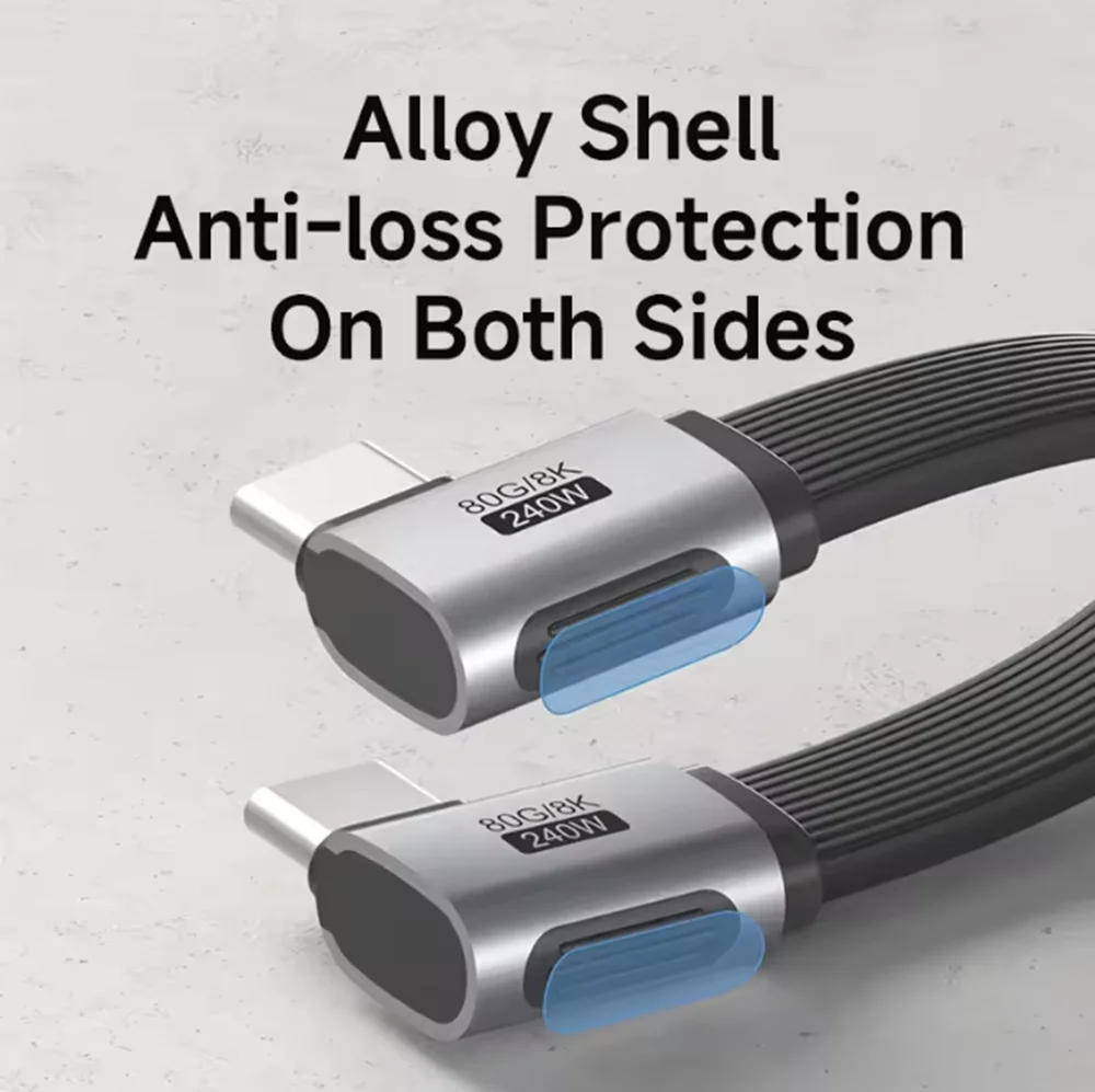 Short USB C to USB C Full Function Cable USB4 V2 Date Cable 80Gbps 8K PD 240W Cord for Thunderbolt 4/5 iPhone Laptop SSD