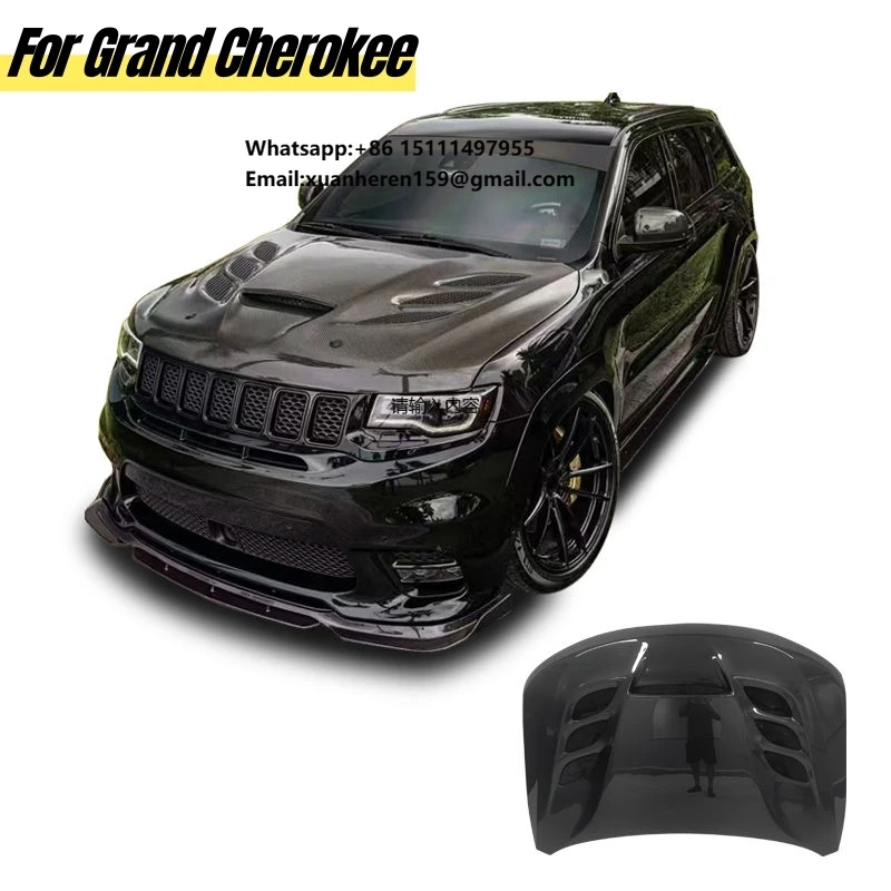 MRD Carbon Fiber Hood for Jeep Grand Cherokee Modifying Engine Hood Car Engine Hood 7 Vents