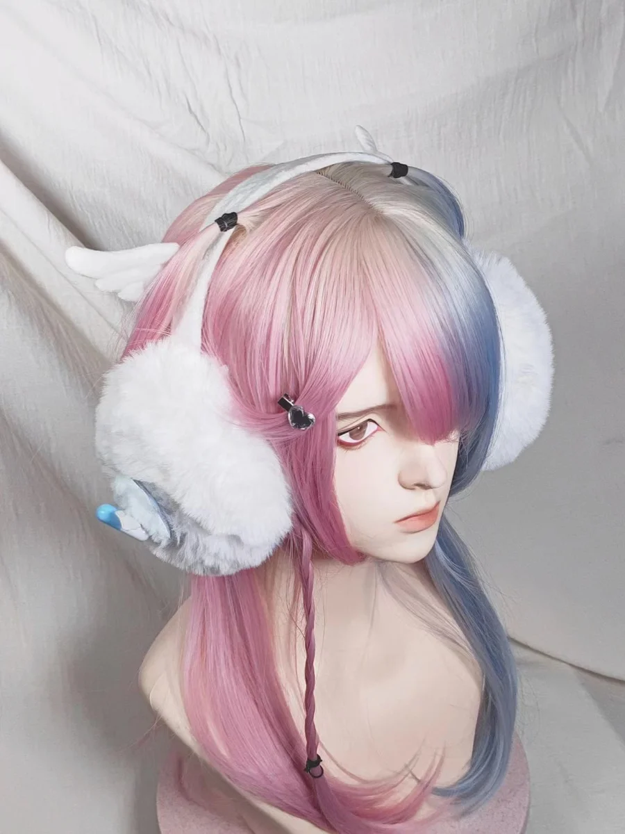 Cute Angel Plush Earmuffs Foldable Thicken Ear Cover for Women Men Cute Cat Ears Winter Warm Earflap Cold Protection Earmuffs