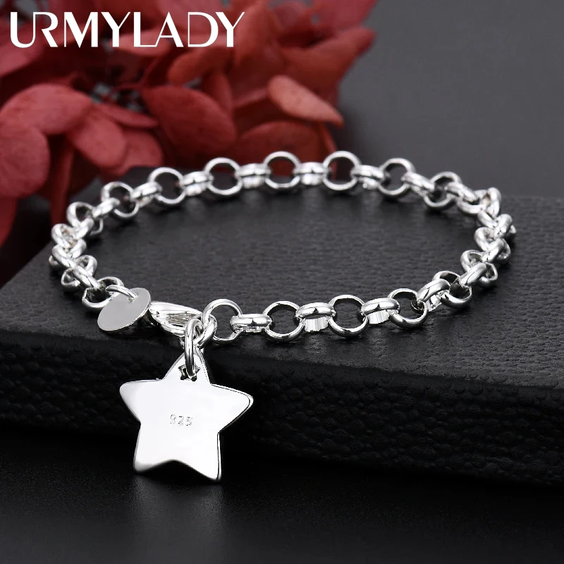 

Hot Fashion designer 925 Sterling Silver charm Star Bracelets for Women luxury Party Wedding Jewelry Accessories Holiday Gifts