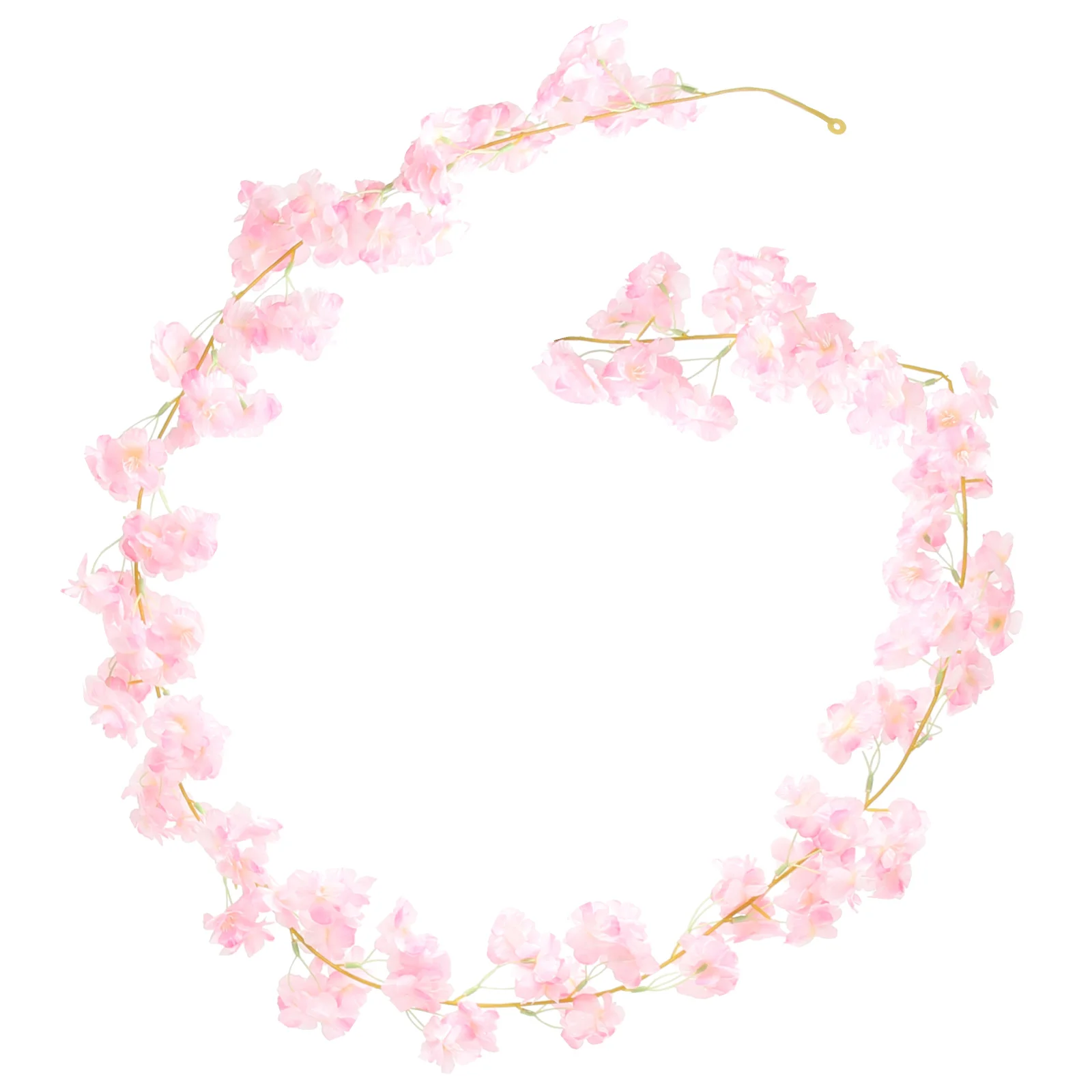

Artificial Cherry Blossom Flower Vine Garland Decor Wedding Party PVC Material Fake Flowers Wall Decor DIY Valentine Wreath