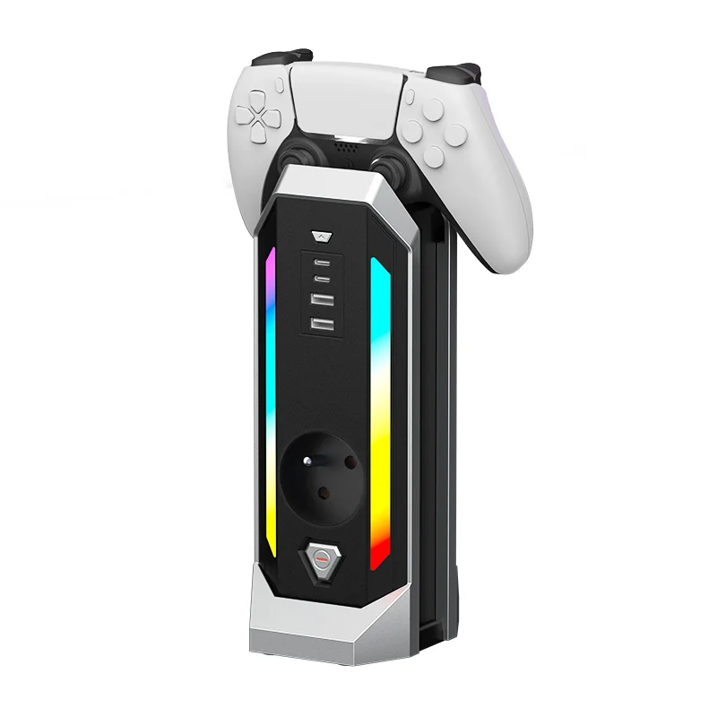 

16A type 4 socket RGB light with 380J surge protection 3USB gamepad charging