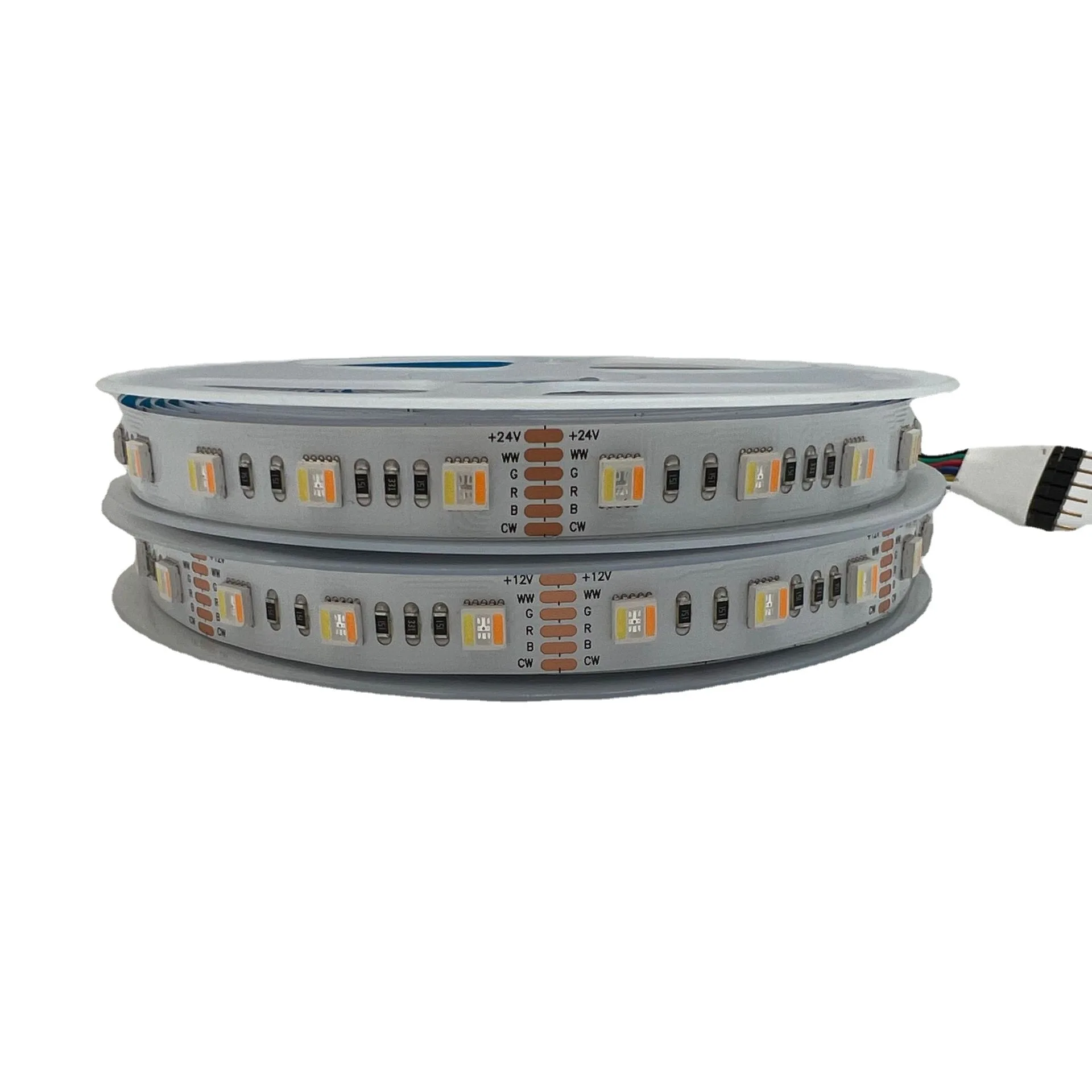 Tira de luces LED RGBW WW 5 en 1, SMD5050, 6000K, 3000K, 60LED por metro