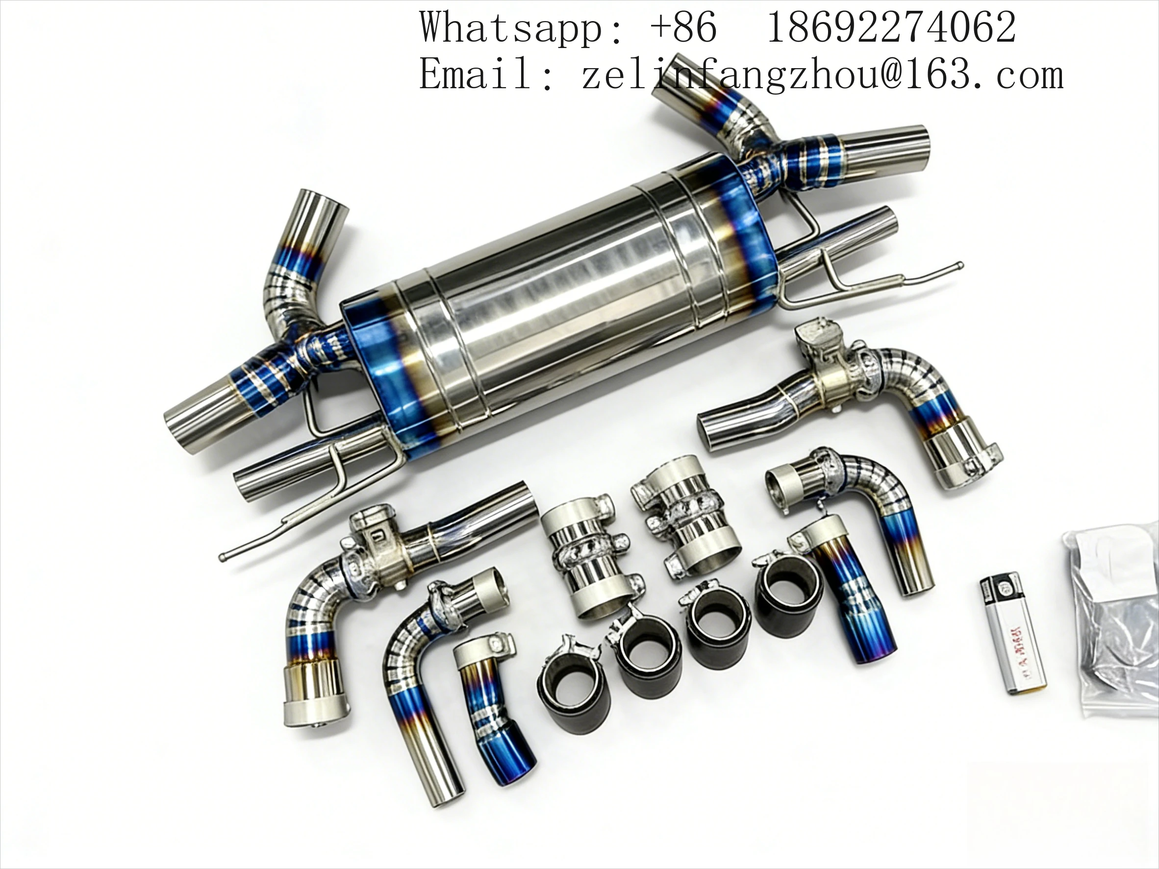 For BMW XM G09 50E 3.0T Mirror Polished 1.2mm Thick Catback Muffler Stainless Steel/Titanium Valved Exhaust System