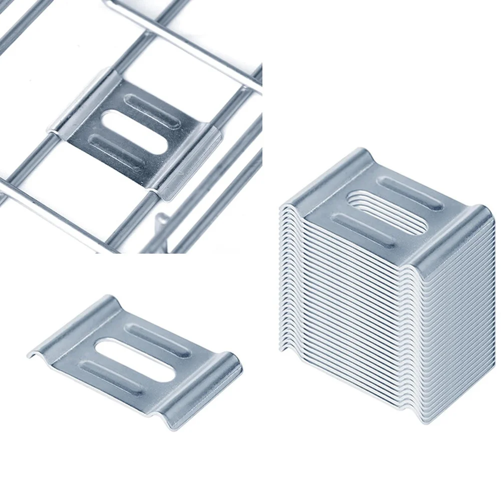 30pcs Cable Tray Securing Clip Fixing Clips Metal Wire Mesh Cable Tray Clips For 4-6mm Basket Tray Securing With 5/16 Bolts