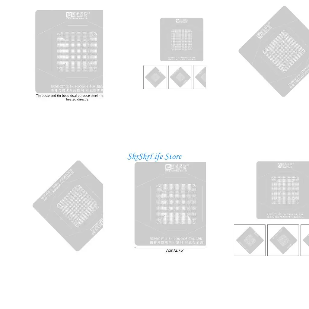 

E65E For RX6600XT RX5700XT CXD90060GG BGA Balls Reall Stencil Direct Heat Net