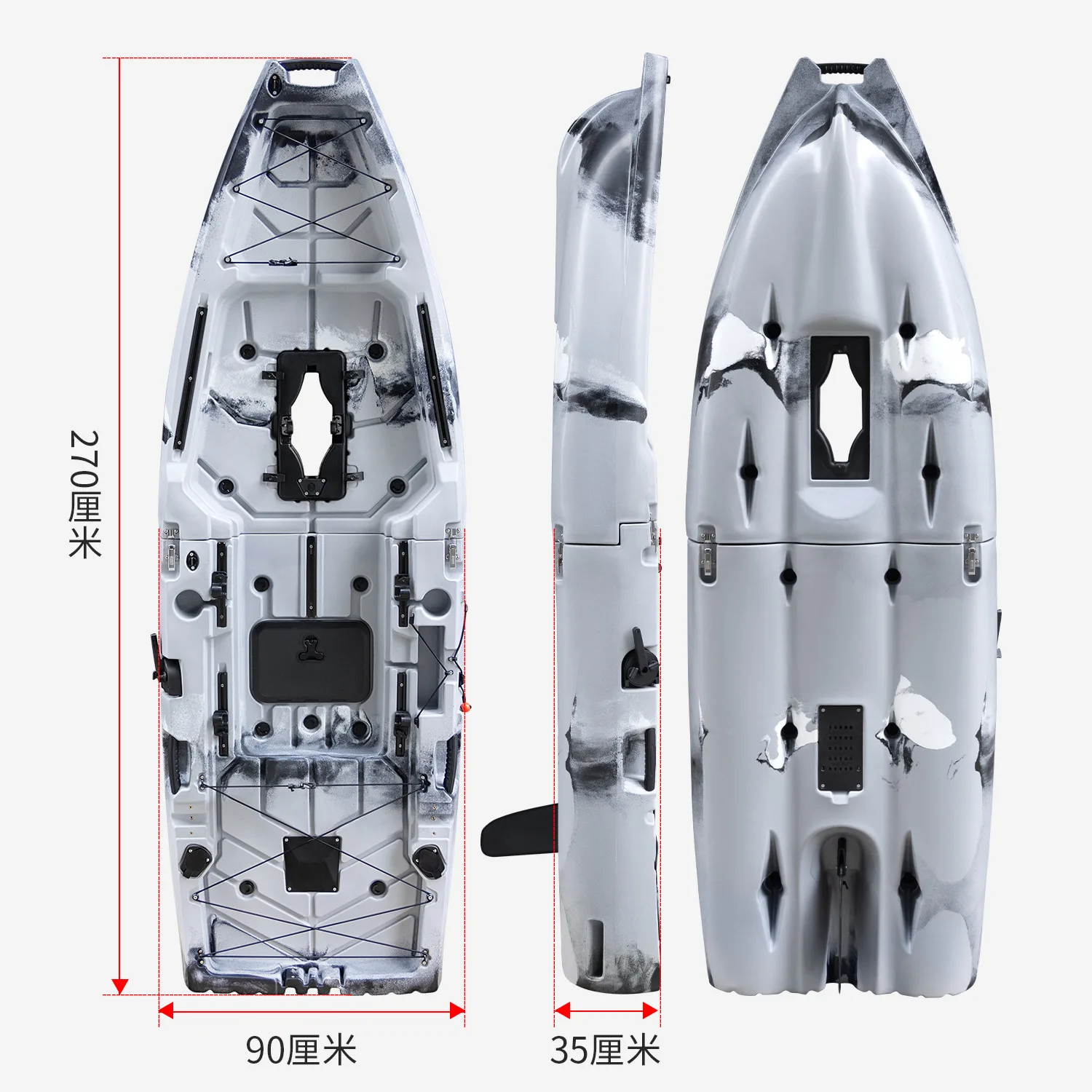 Car two kayaks splicing kayak boat portable rotomolded kayak environmental protection PVC maximum load 1000kg (kg)