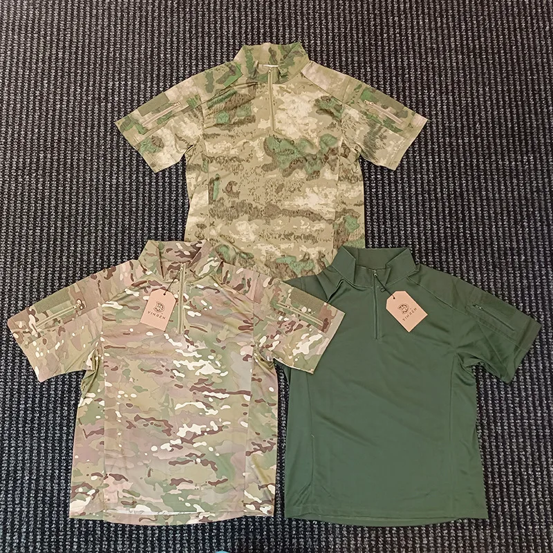 

Short-Sleeved Half-Sleeved Breathable Outdoor Training Uniform T-shirt Tactical Quick-Drying Camouflage T-shirt