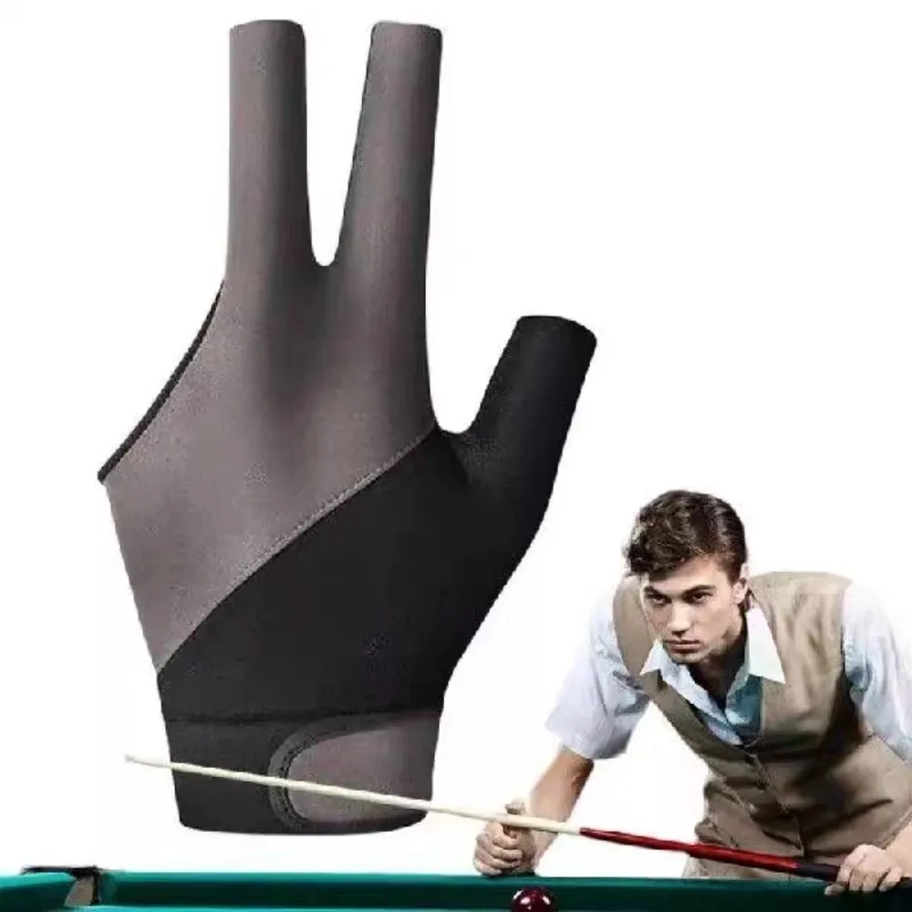 Professional 3 Fingers Snooker Glove New High-elastic Adjustable Billiard Gloves Spandex Anti Skid Training Glove