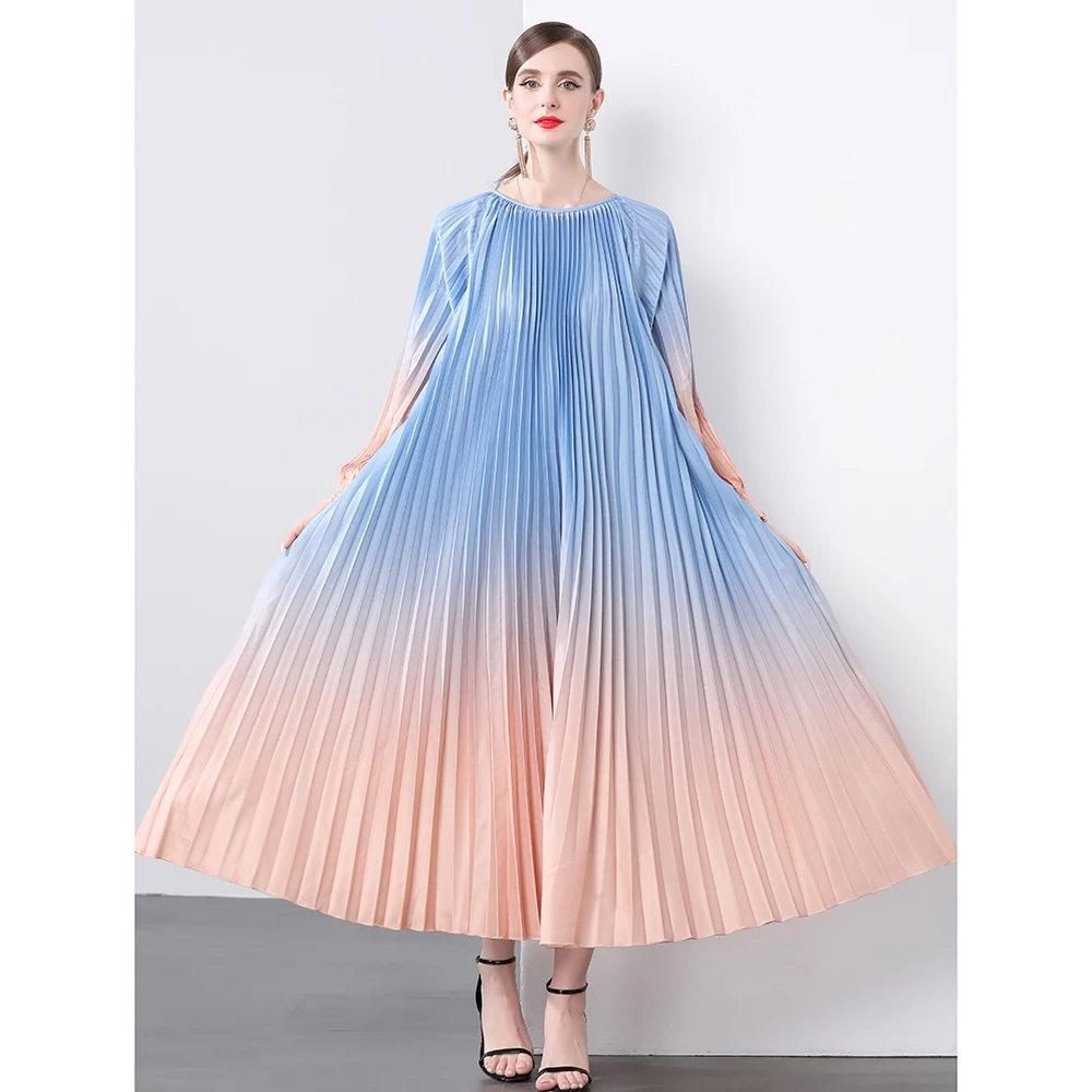 

5.5-meter oversized skirt organ pleated dress HJW9842079