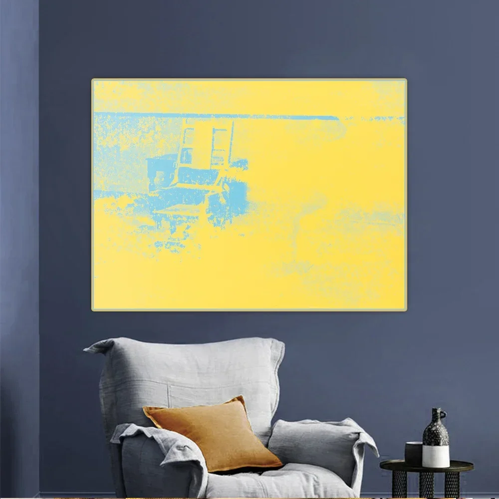 

Andy Warhol " Electric Chair " Pop Art Canvas Oil Painting Art Poster Decorative Print Picture Wall Decor Home Decoration
